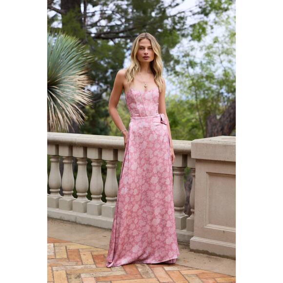 V. Chapman Cecilia Dress in Pink Peony Print New - Picture 1 of 12